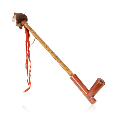 Sioux T Pipe, Native, Pipe, Catlinite