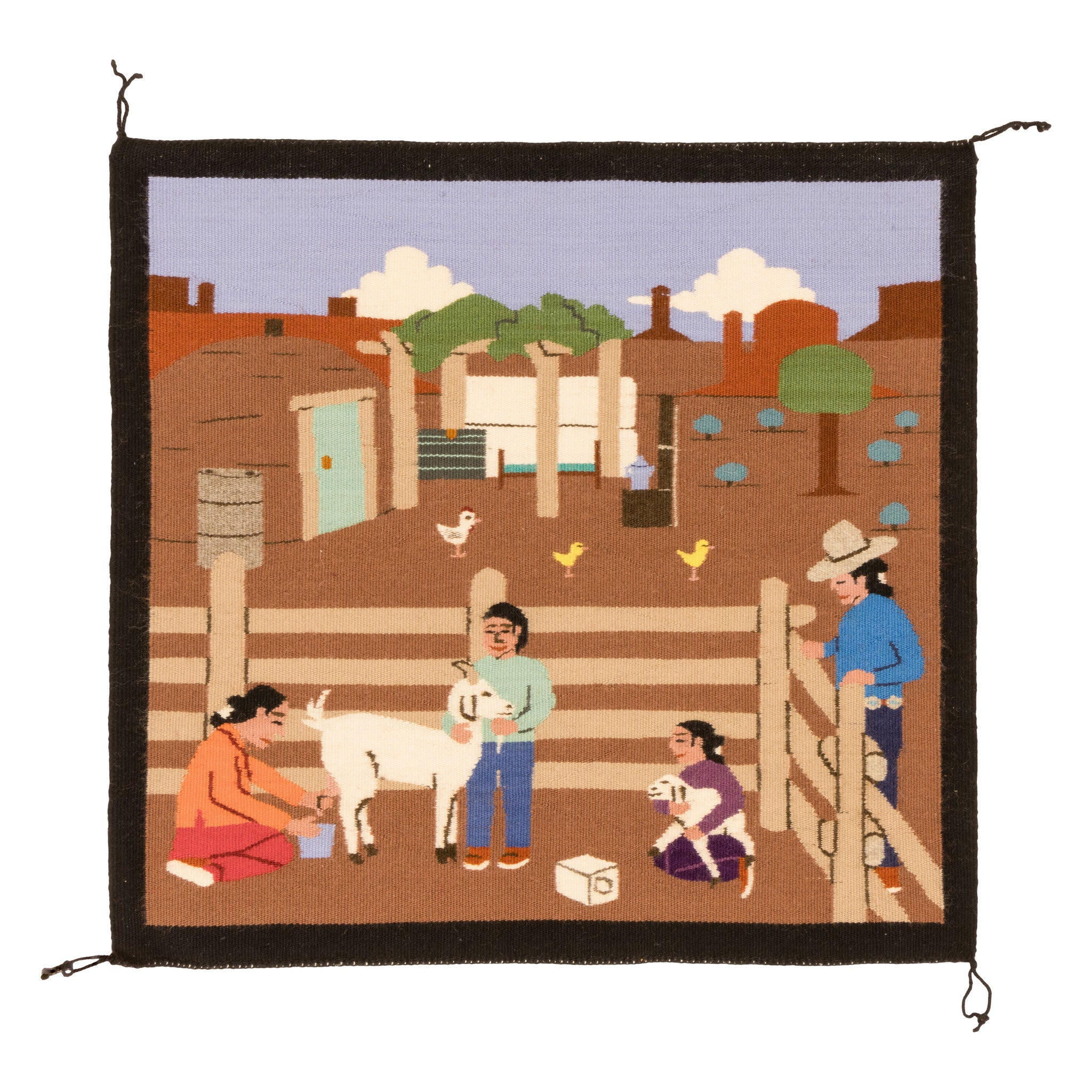 Navajo Ship Rock Pictorial, Native, Weaving, Wall Hanging