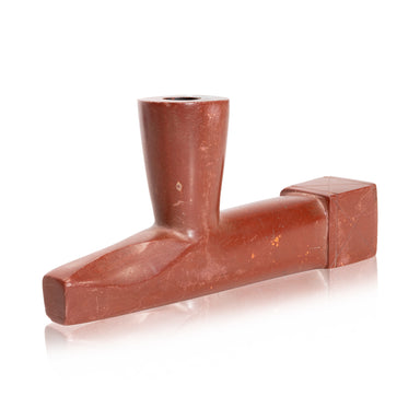 Catlinite T Pipe, Native, Pipe, Catlinite