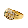 18k Gold Diamond and Emerald Ring