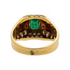 18k Gold Diamond and Emerald Ring