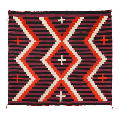Navajo Germantown Child’s Blanket, Native, Weaving, Blanket