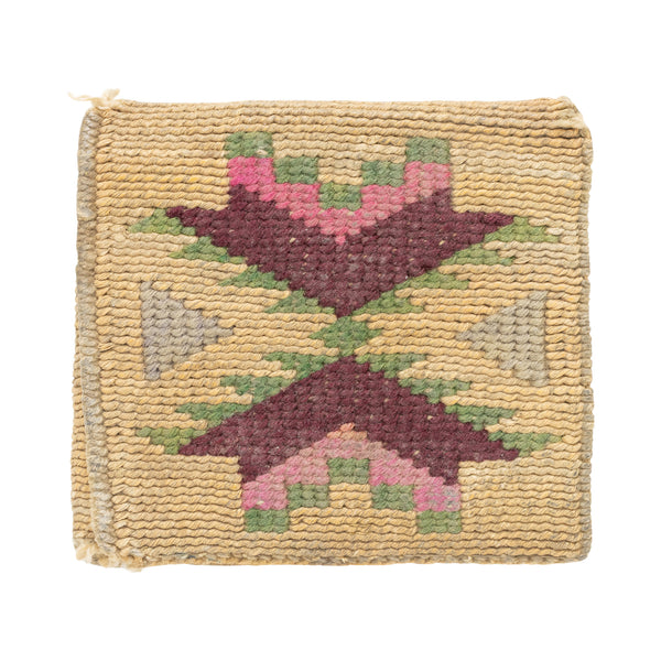 Nez Perce Corn Husk Wallet, Native, Basketry, Corn Husk