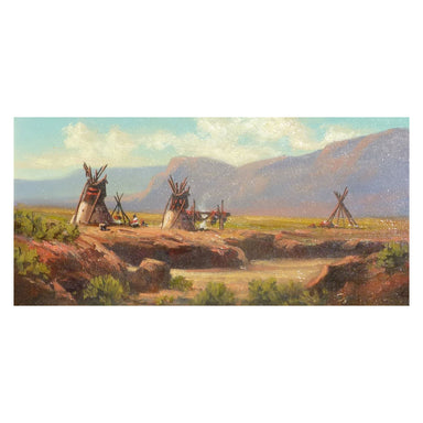 Buffalo Camp by Heinie Hartwig, Fine Art, Painting, Native American