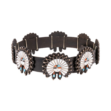 Zuni War Bonnet Concho Belt, Jewelry, Belt, Native