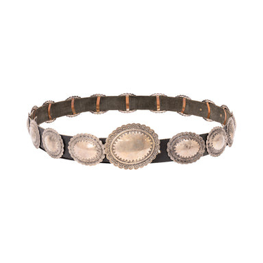 Navajo Stylized Silver Concho Belt, Jewelry, Belt, Native