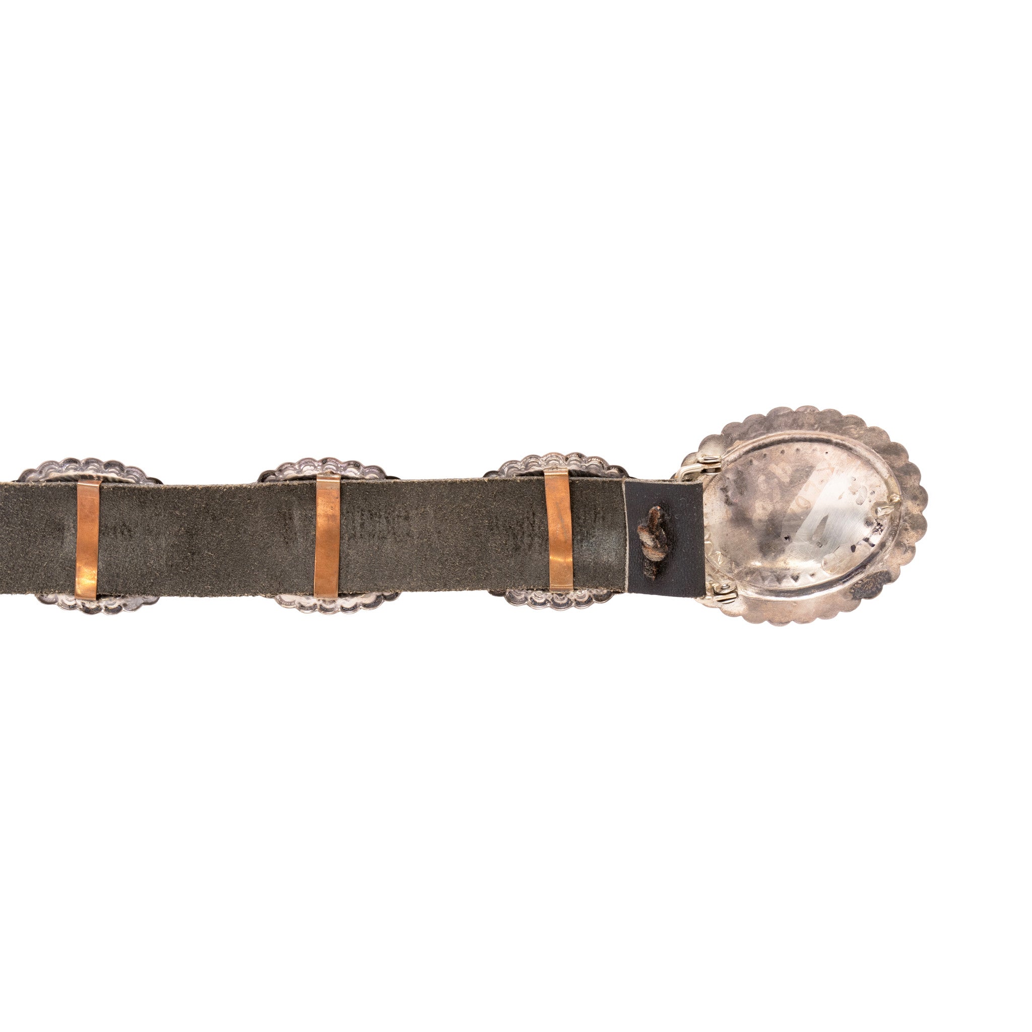 Navajo Stylized Silver Concho Belt