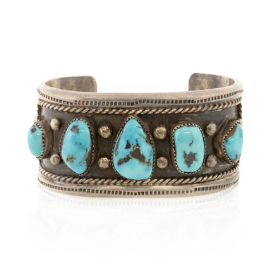 Navajo Bisbee Turquoise Cuff, Jewelry, Bracelet, nn