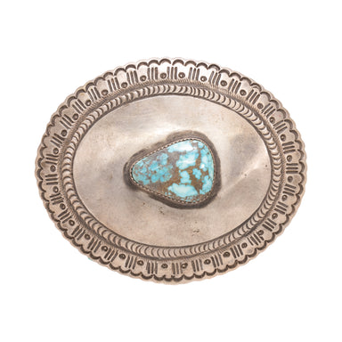 Navajo Kingman Turquoise Buckle, Jewelry, Buckle, Native