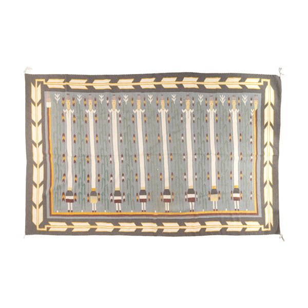 Navajo Yei Pictorial, Native, Weaving, Wall Hanging