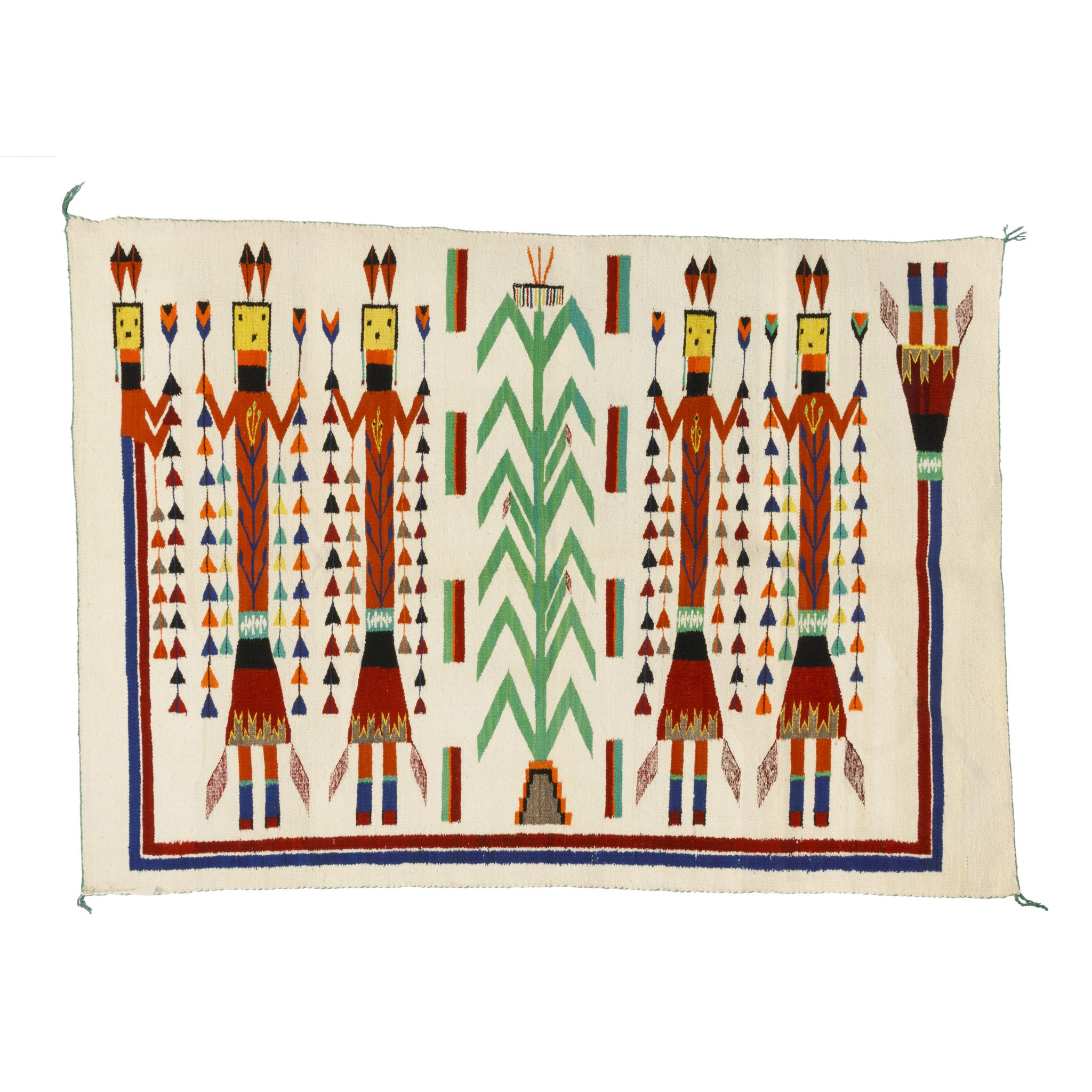 Navajo Yei Pictorial, Native, Weaving, Wall Hanging