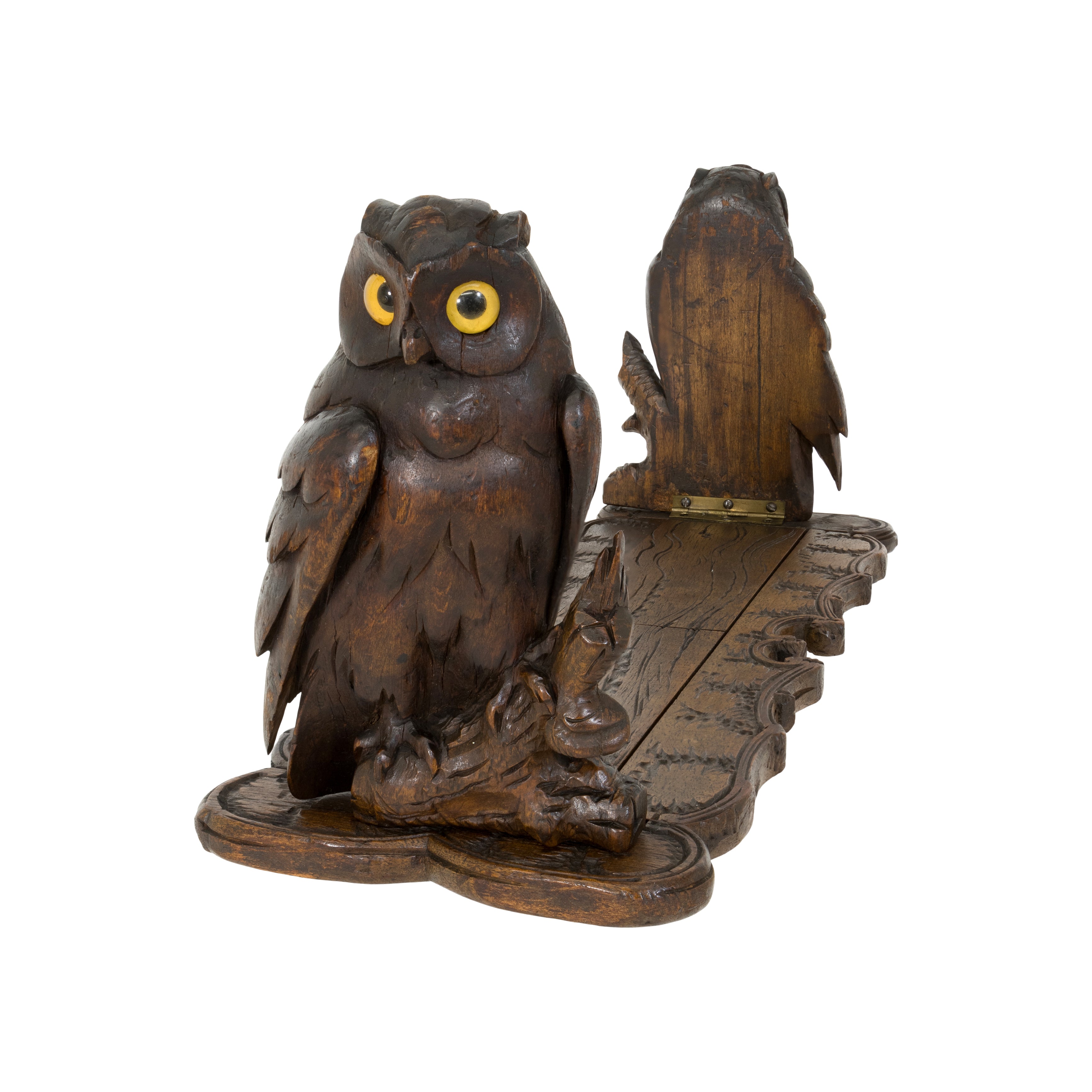 Hand Carved Owl Sliding Book Ends cheapest