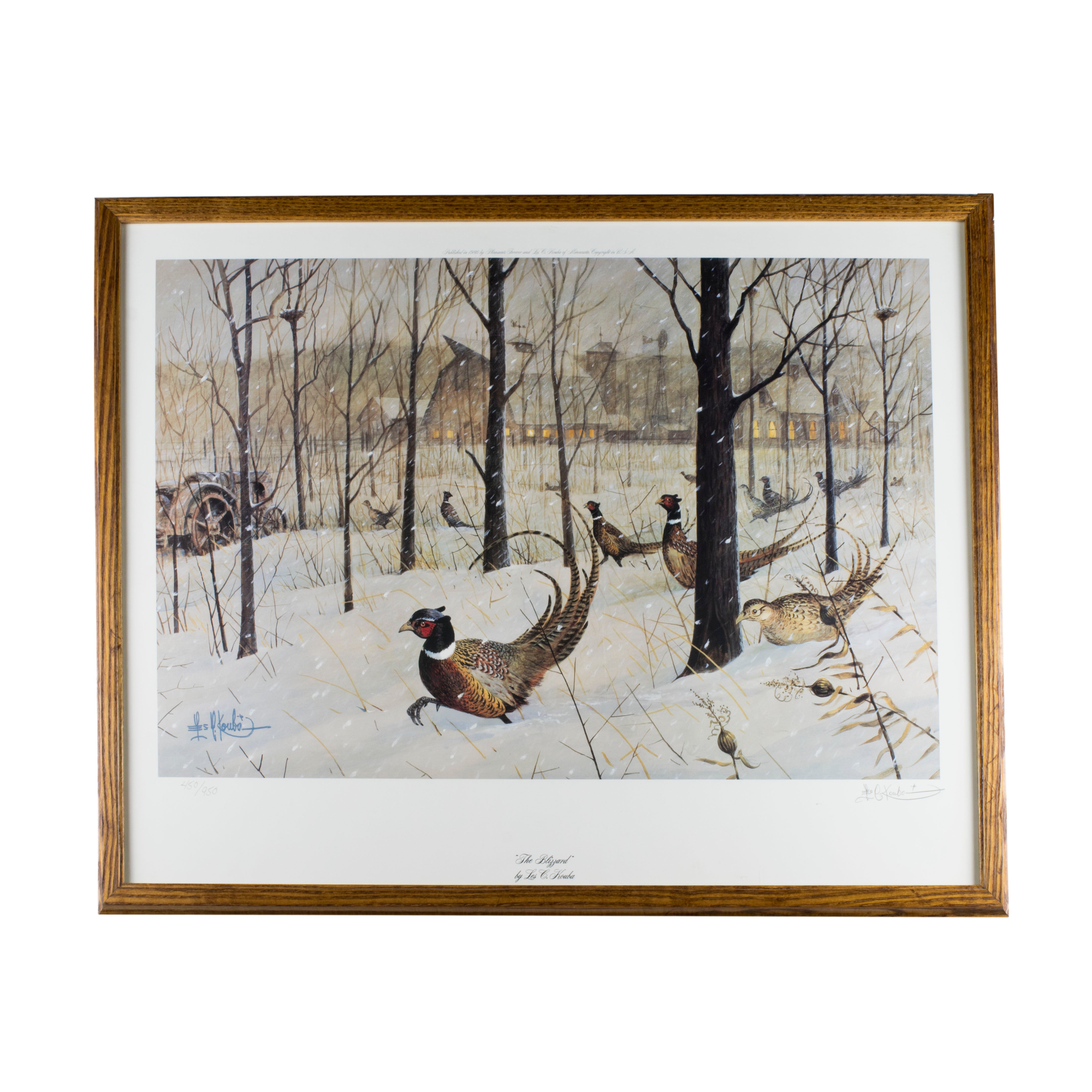 "The Blizzard" Spheasants by Les G. Kouba
