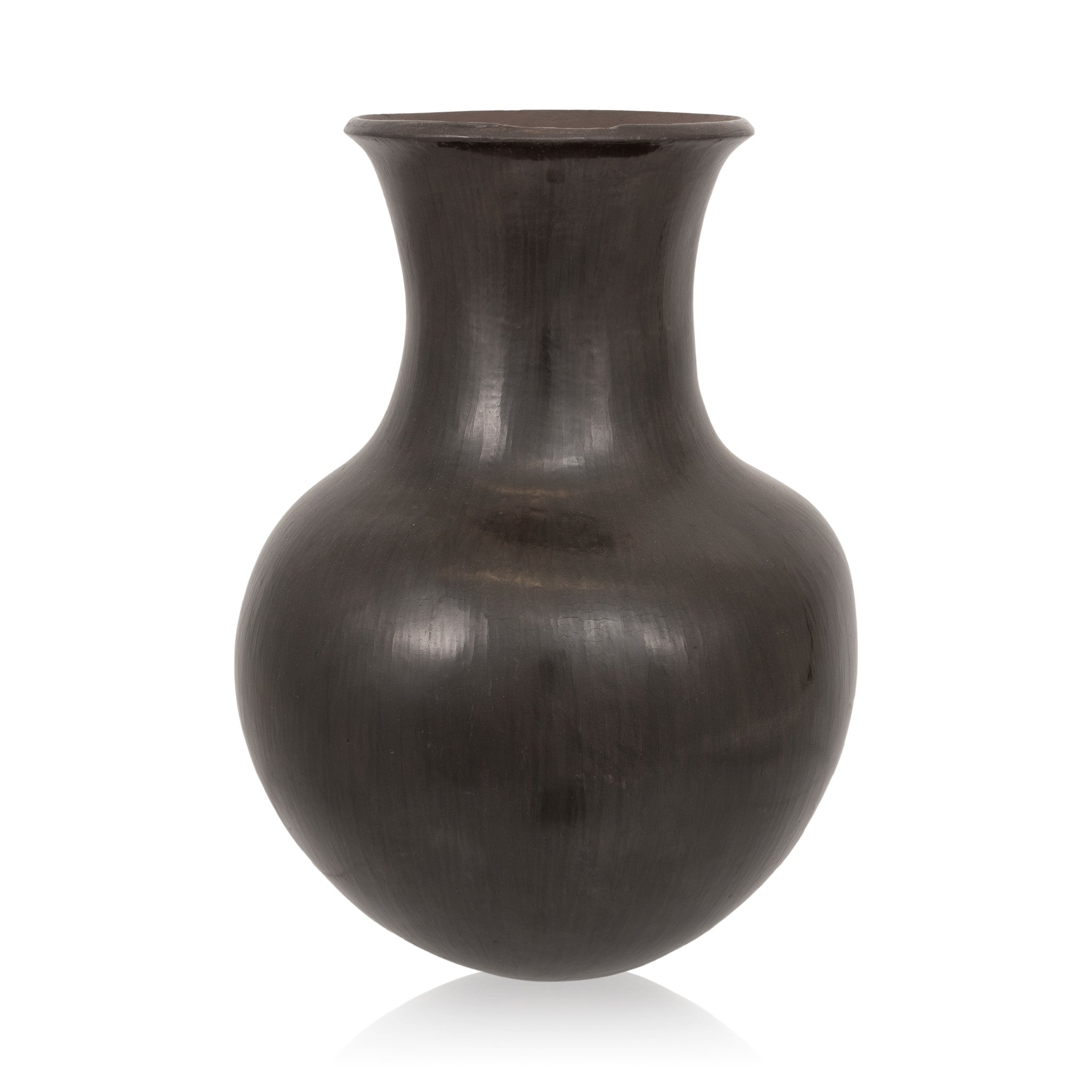 Lupita Martinez Santa Clara Black Ware Olla, Native, Pottery, Historic