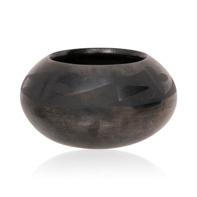 Marie and Julian Martinez Black Ware Bowl, Native, Pottery, Historic