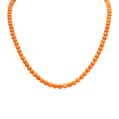 Navajo Coral and Gold Necklace, Jewelry, Necklace, Native
