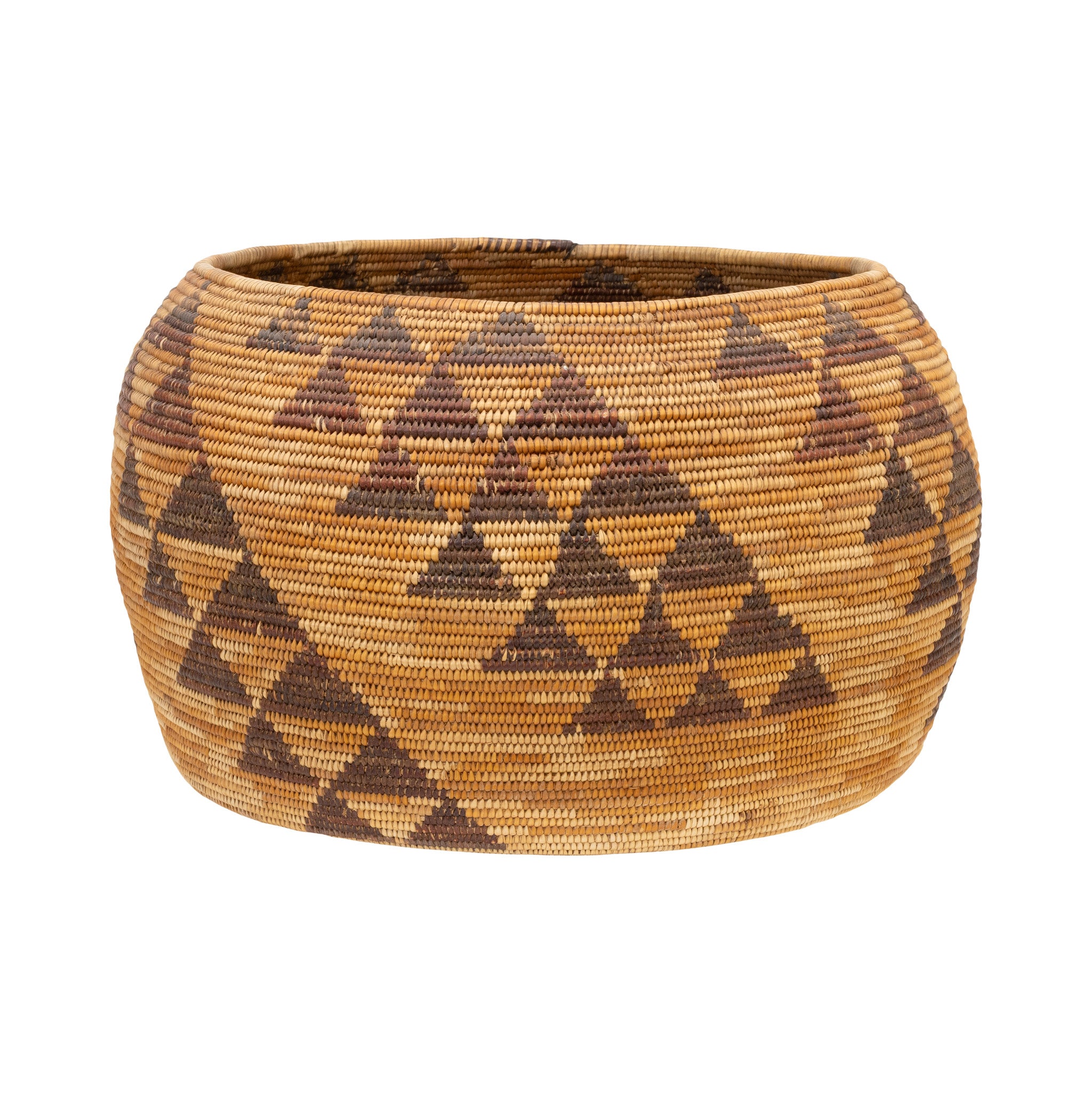 Patwin Basketry Bowl, Native, Basketry, Vertical