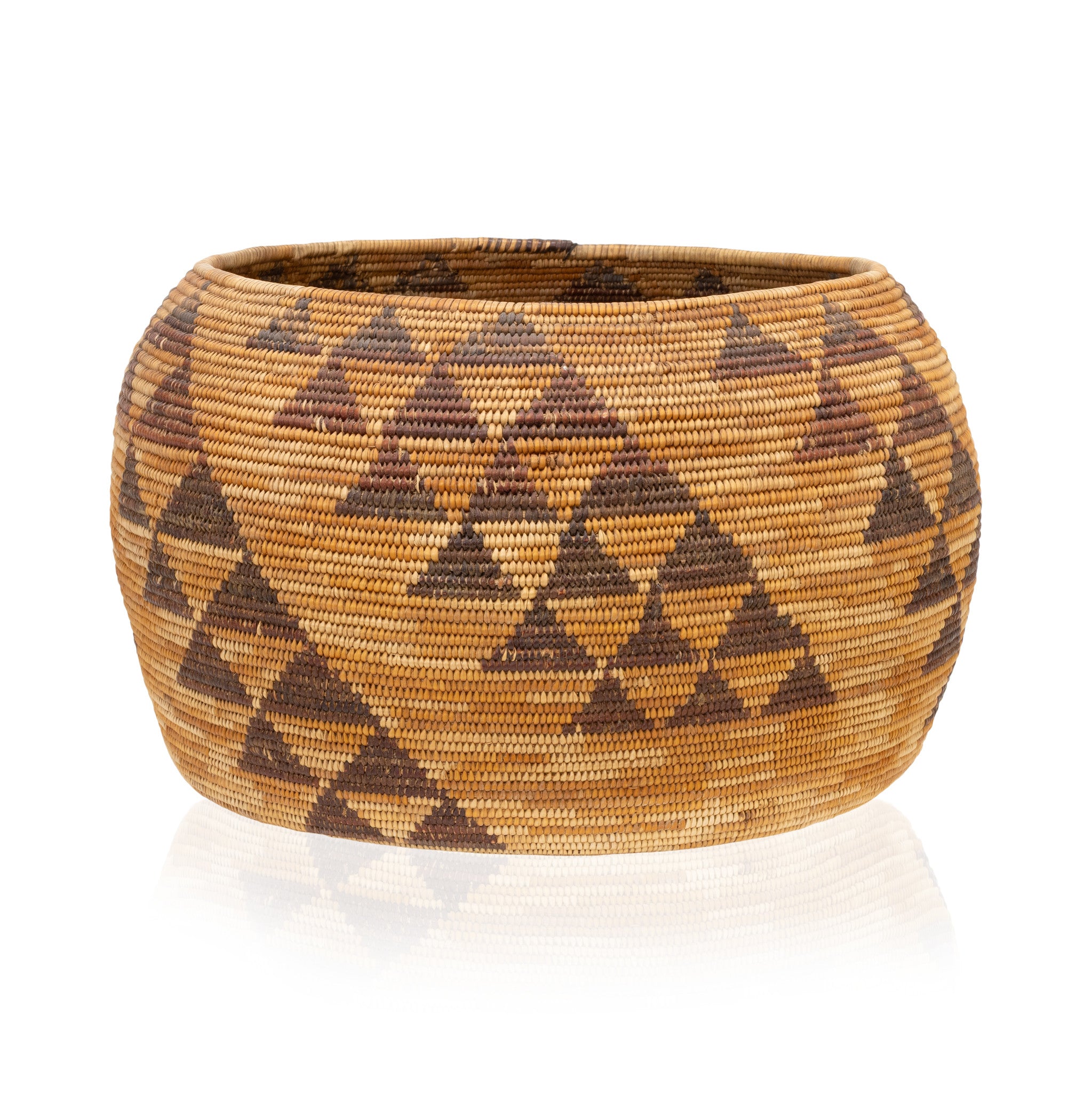 Patwin Basketry Bowl, Native, Basketry, Vertical