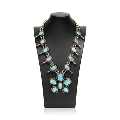 Navajo Turquoise Squash Blossom, Jewelry, Squash Blossom, Native