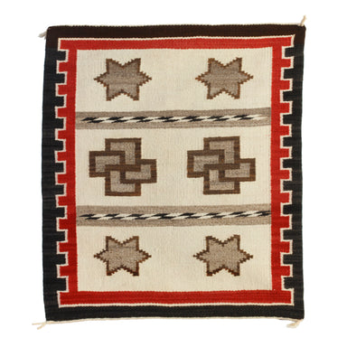 Navajo Crystal Single Saddle, Native, Weaving, Single Saddle Blanket