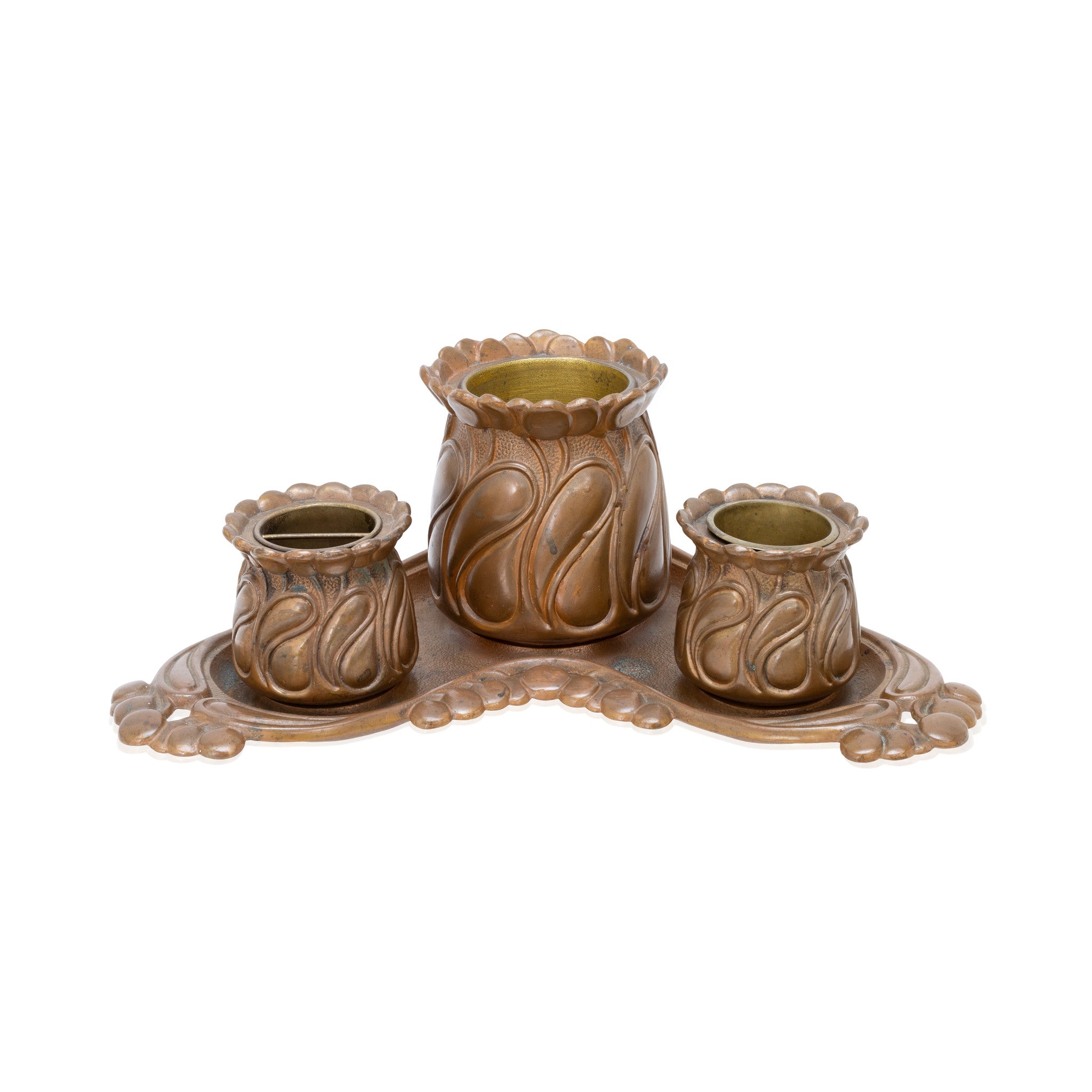 Copperized Cast Iron Smoking Set, Western, Tobacciana, Other