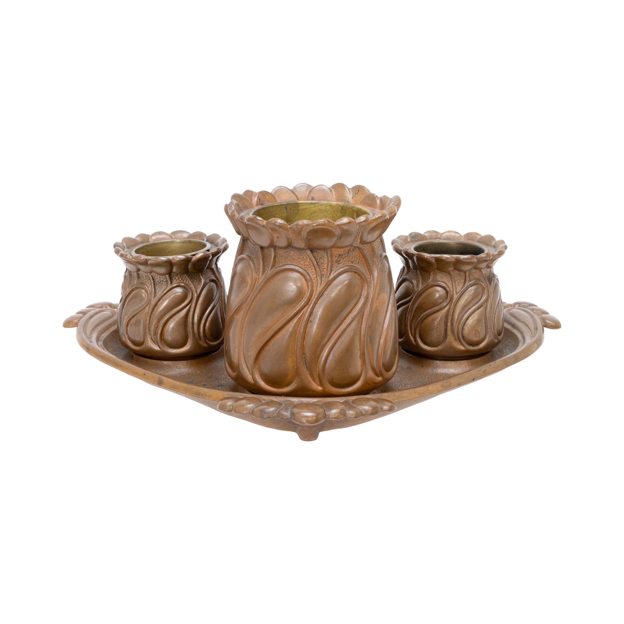 Copperized Cast Iron Smoking Set