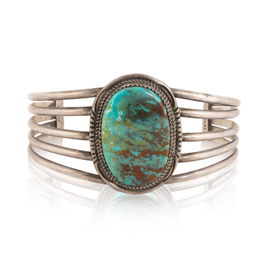 Navajo Blue Diamond Turquoise Bracelet, Jewelry, Bracelet, Native