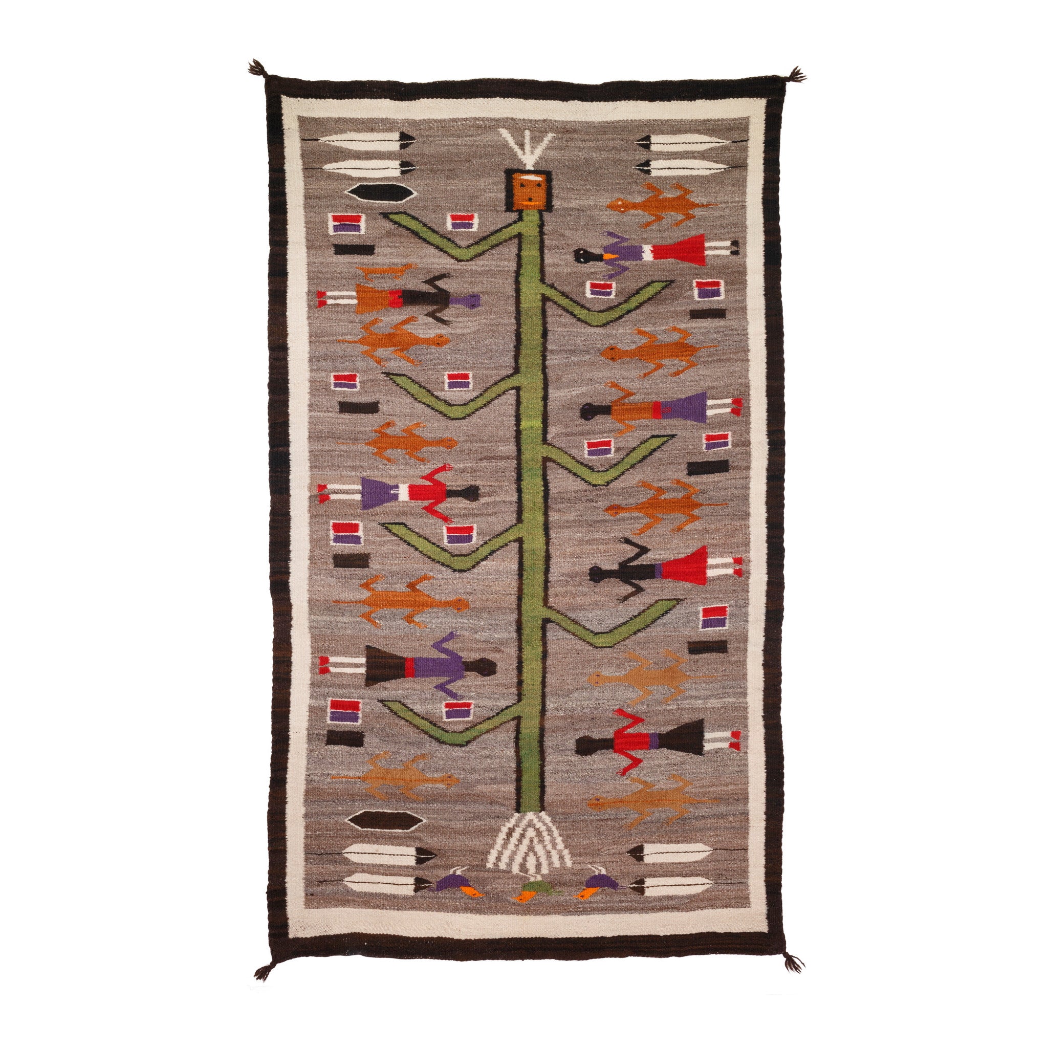 Navajo Yei Pictorial, Native, Weaving, Wall Hanging