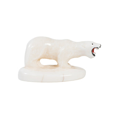 Inuit Carved Walrus Ivory Polar Bear, Native, Carving, Ivory