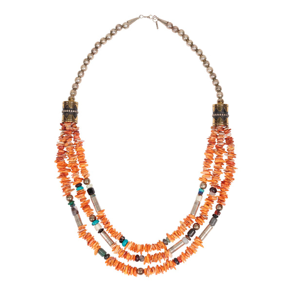 Navajo Spiny Oyster Necklace by Tommy Singer, Jewelry, Necklace, Native