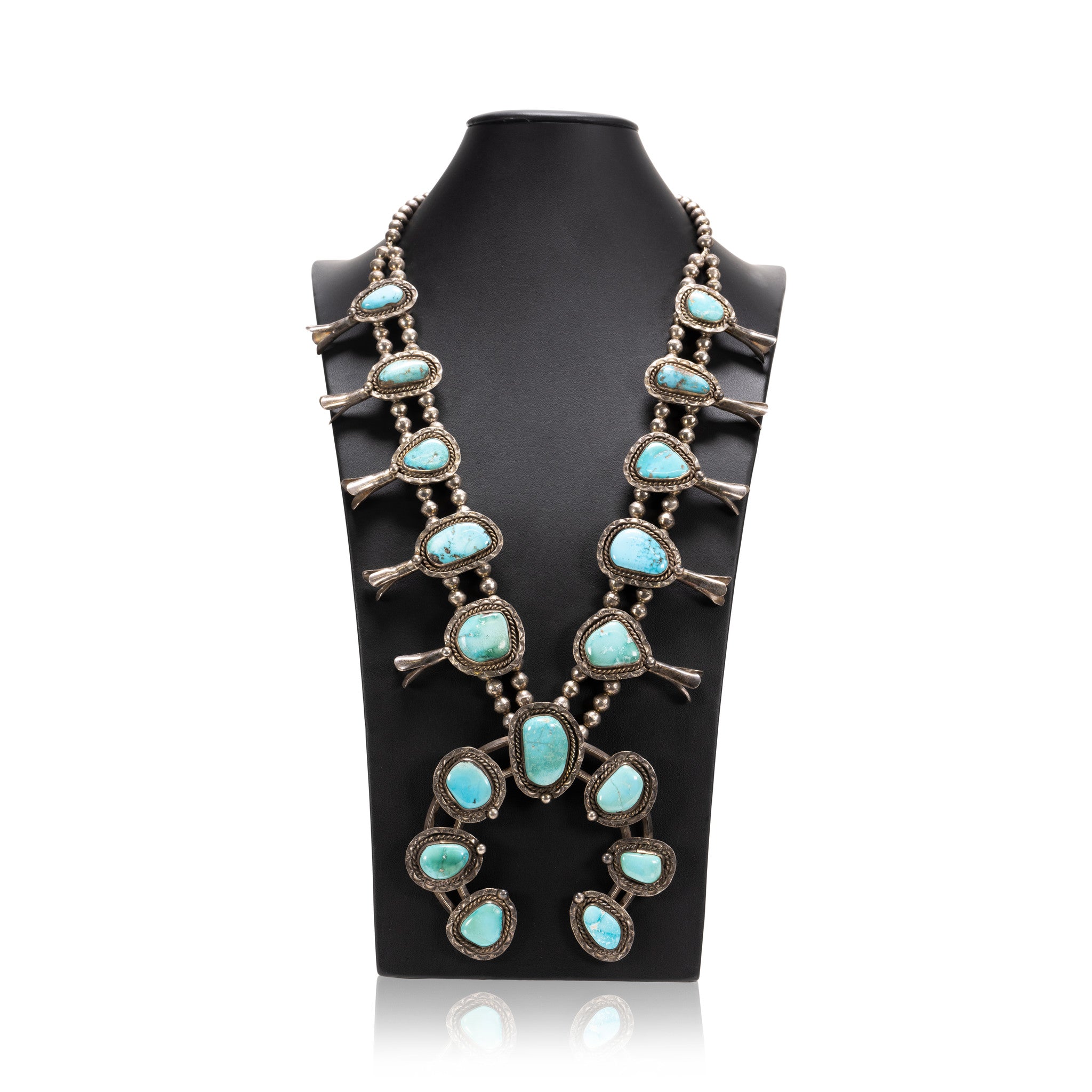 Navajo Squash Blossom Necklace Set