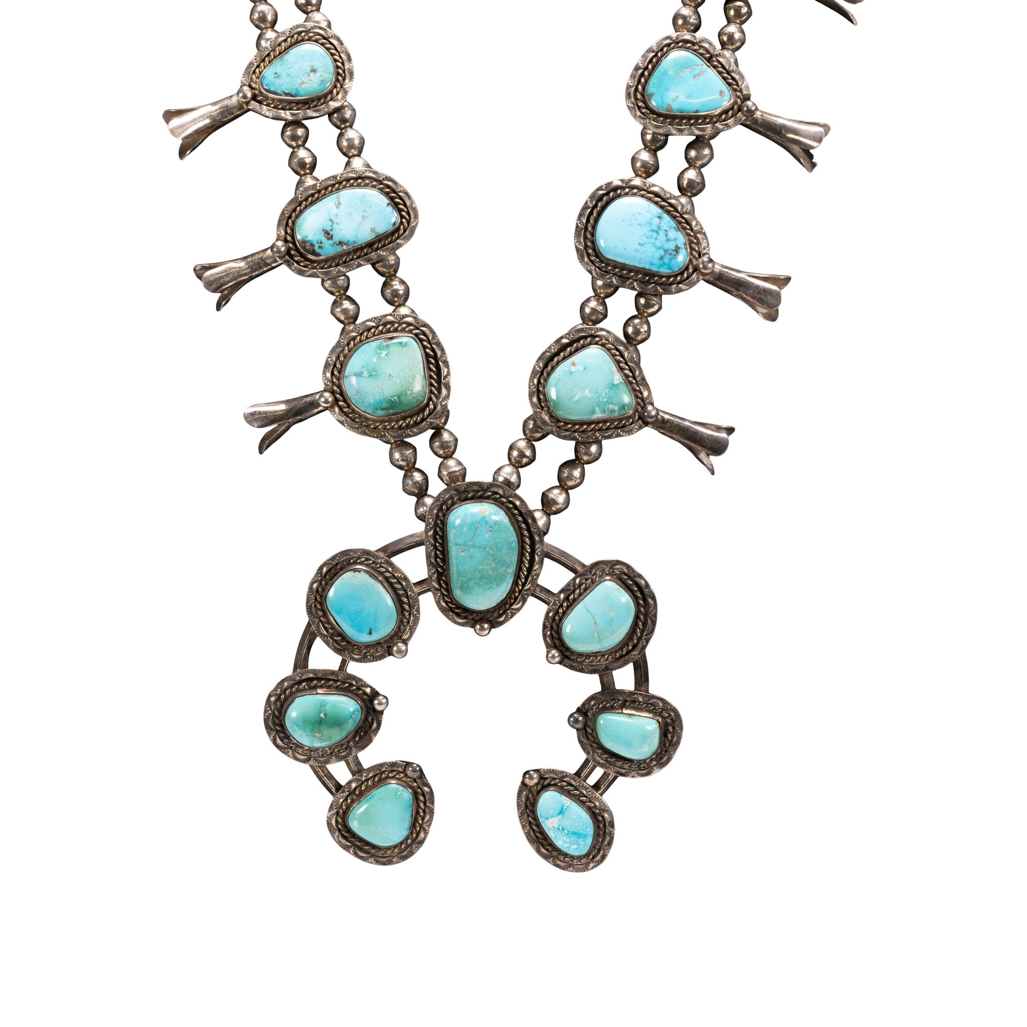 Navajo Squash Blossom Necklace Set
