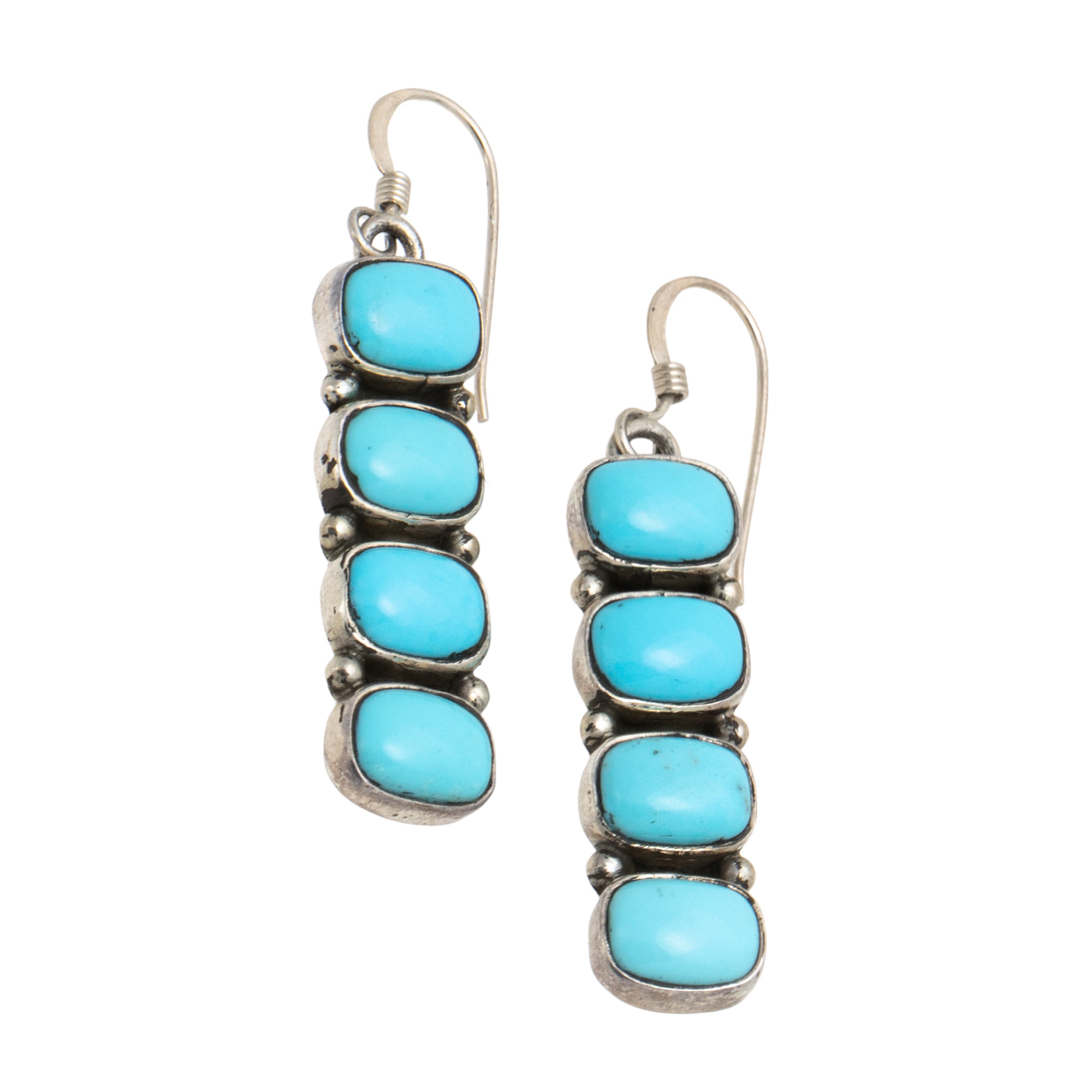 Navajo Turquoise Earrings, Jewelry, Earrings, Native