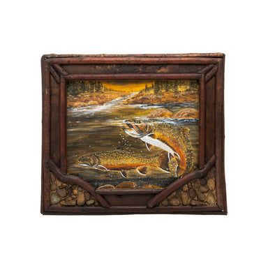 Cisco's Adirondack Brook Trout Painting, Fine Art, Painting, Wildlife