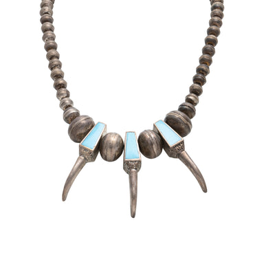 Sterling Bear Claw Turquoise Necklace, Jewelry, Necklace, Native