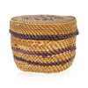 Makah Lidded Basket, Native, Basketry, Vertical