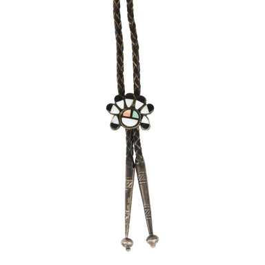 Zuni Headress Bolo Tie, Jewelry, Bolo Necktie, Native
