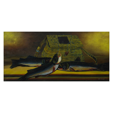 Brook Trout by M. Mason, Fine Art, Painting, Sporting