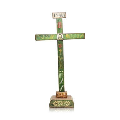 Painted Wooden Cross, Furnishings, Decor, Religious Item