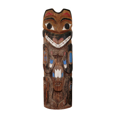 Large Bear Totem, Native, Carving, Totem Pole