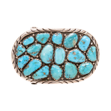 Navajo Turquoise Belt Buckle, Jewelry, Buckle, Native