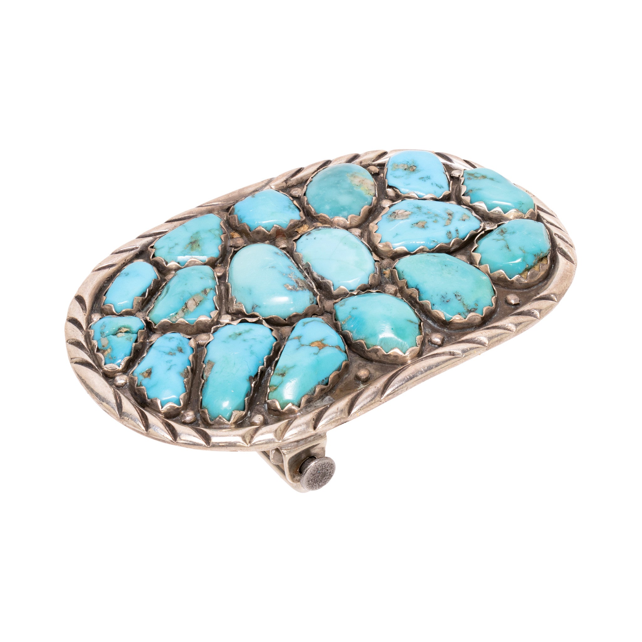 Navajo Turquoise Belt Buckle