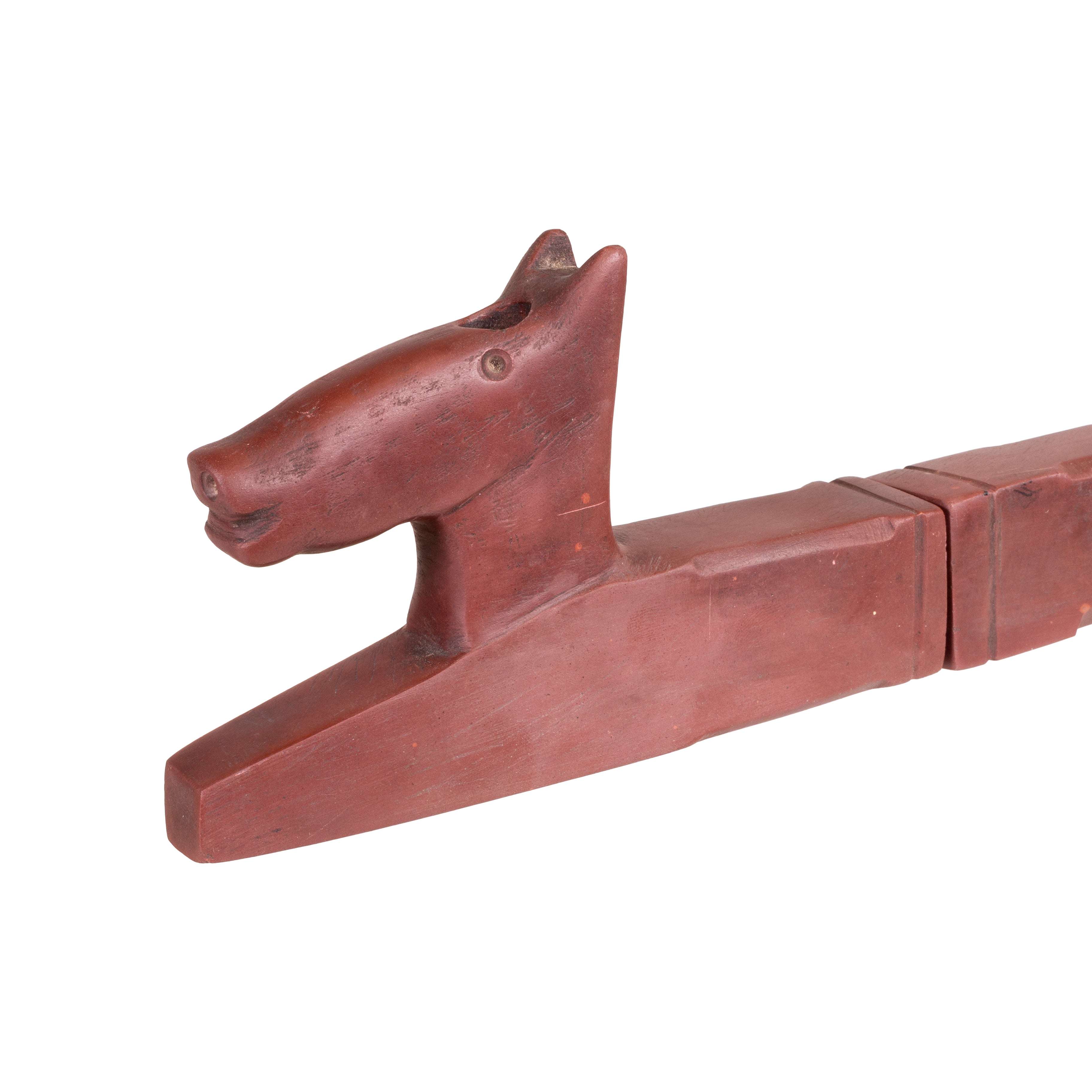 Catlinite Horse Head Effigy Pipe