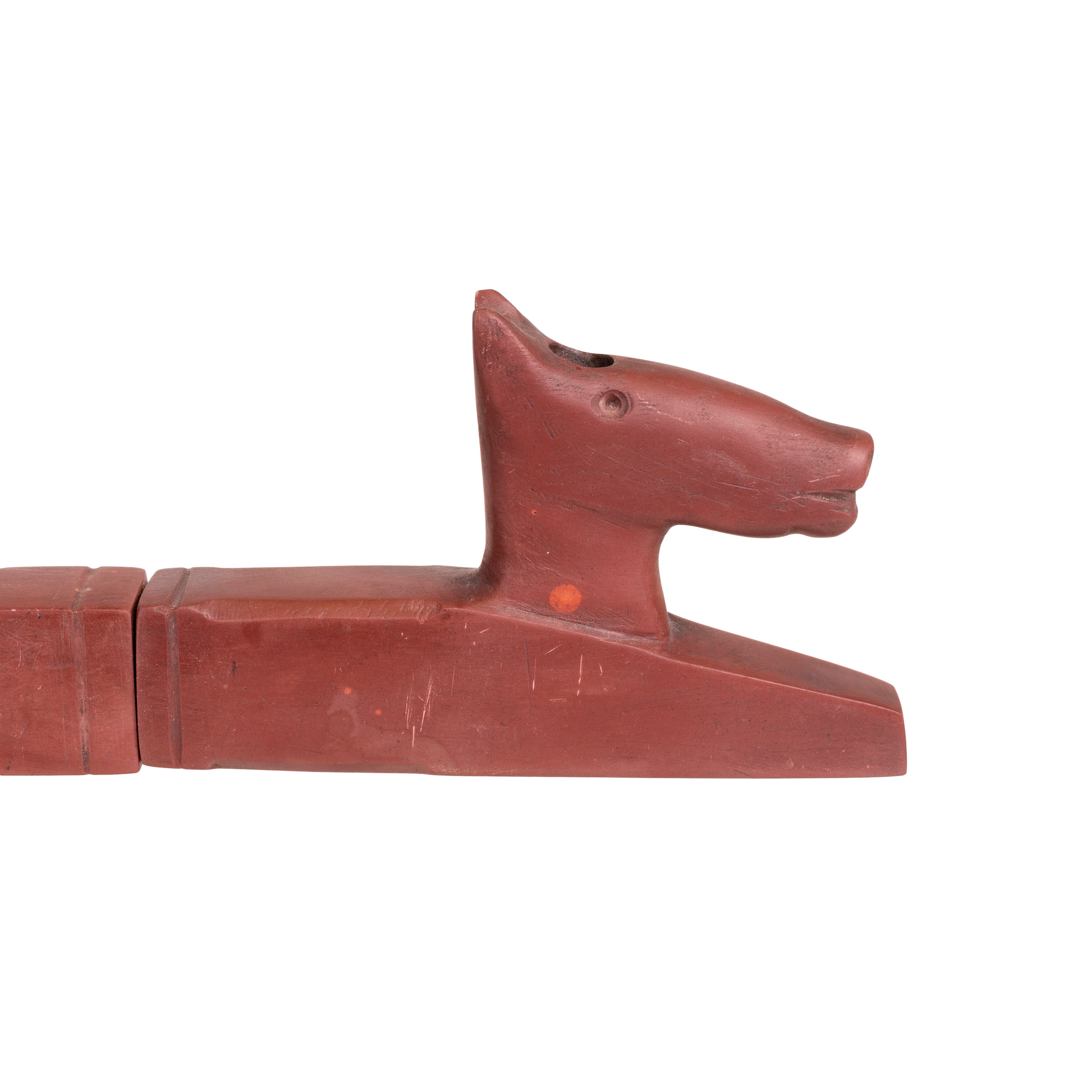 Catlinite Horse Head Effigy Pipe