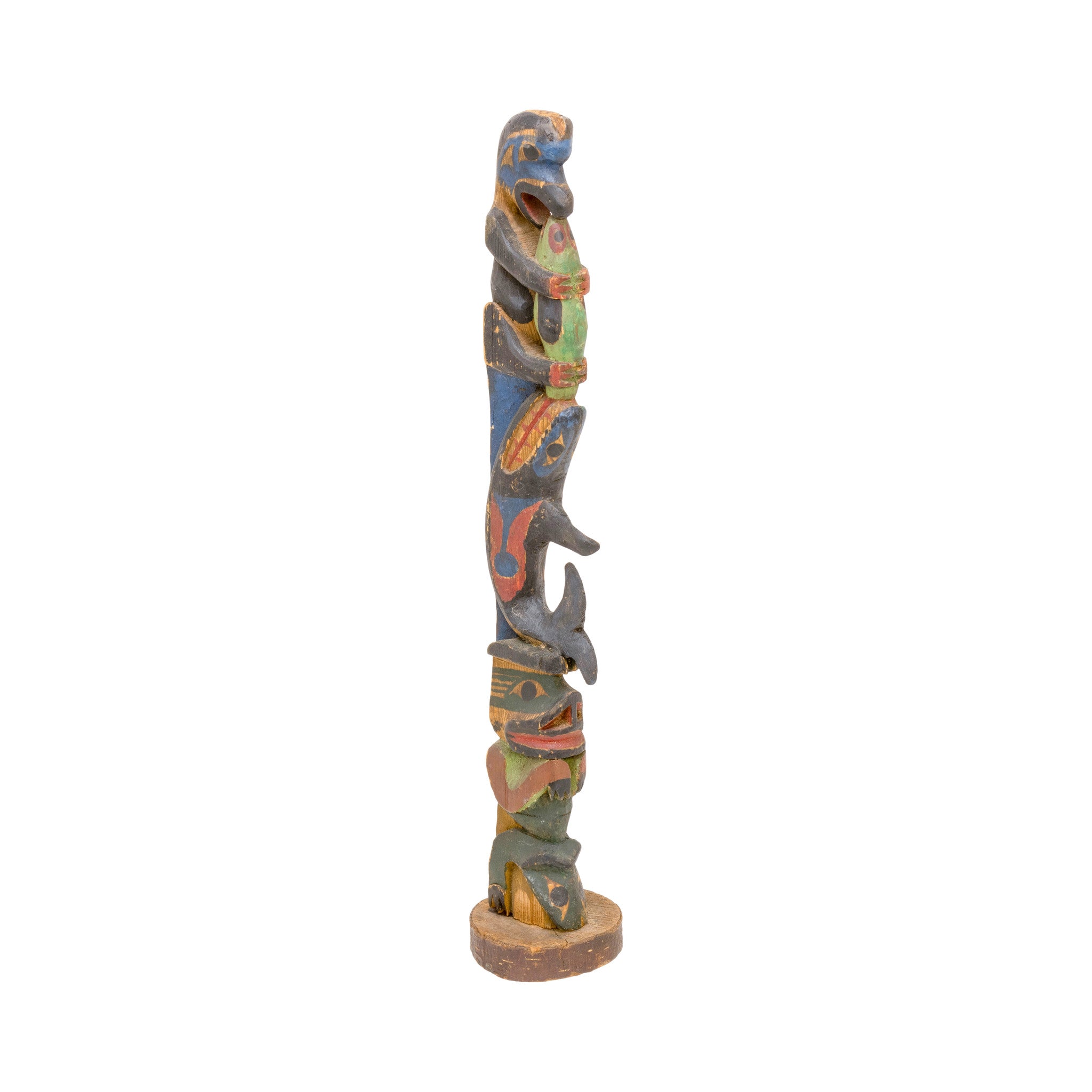 Ditidaht Five Figure Totem, Native, Carving, Totem Pole