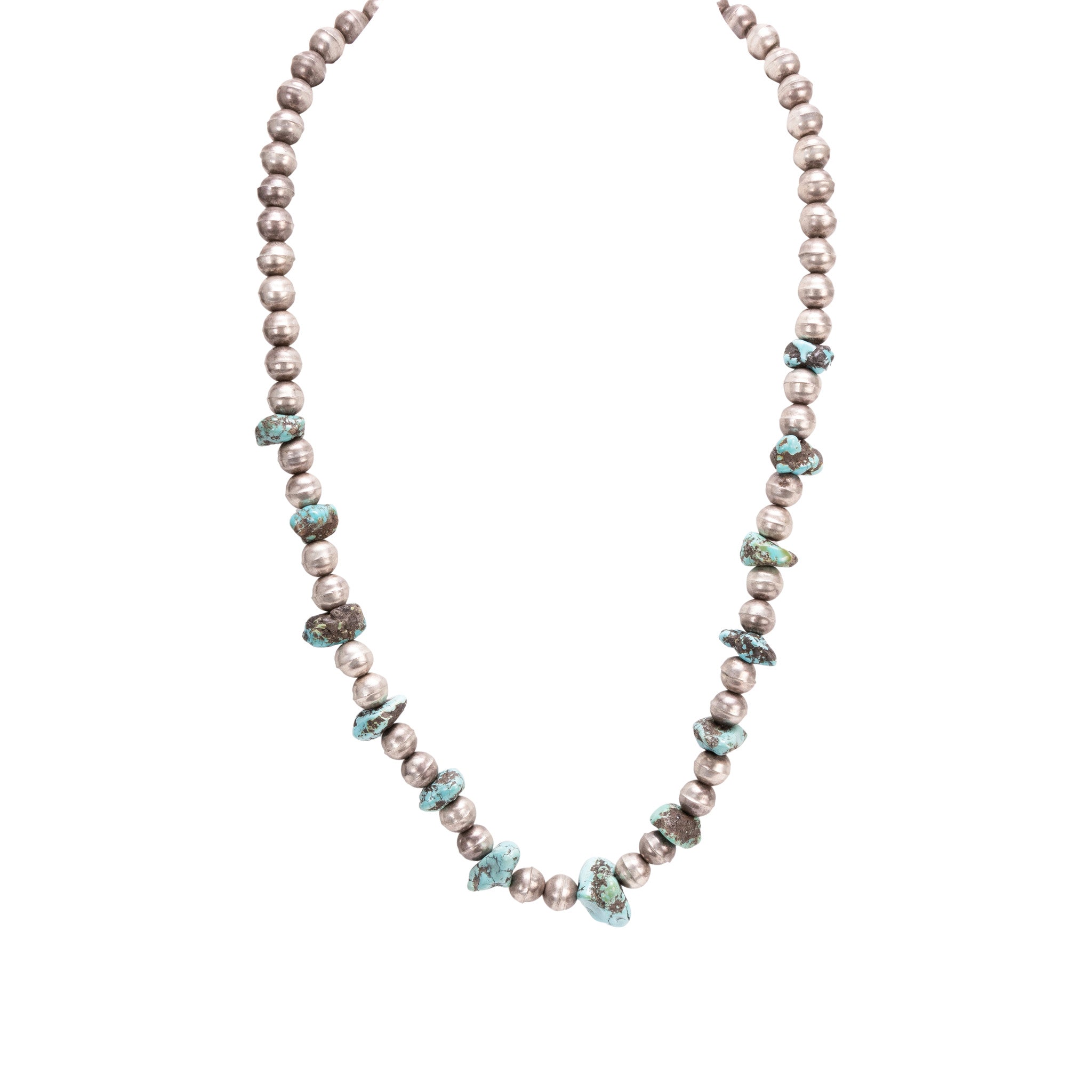 Silver and Turquoise Necklace, Jewelry, Necklace, Native