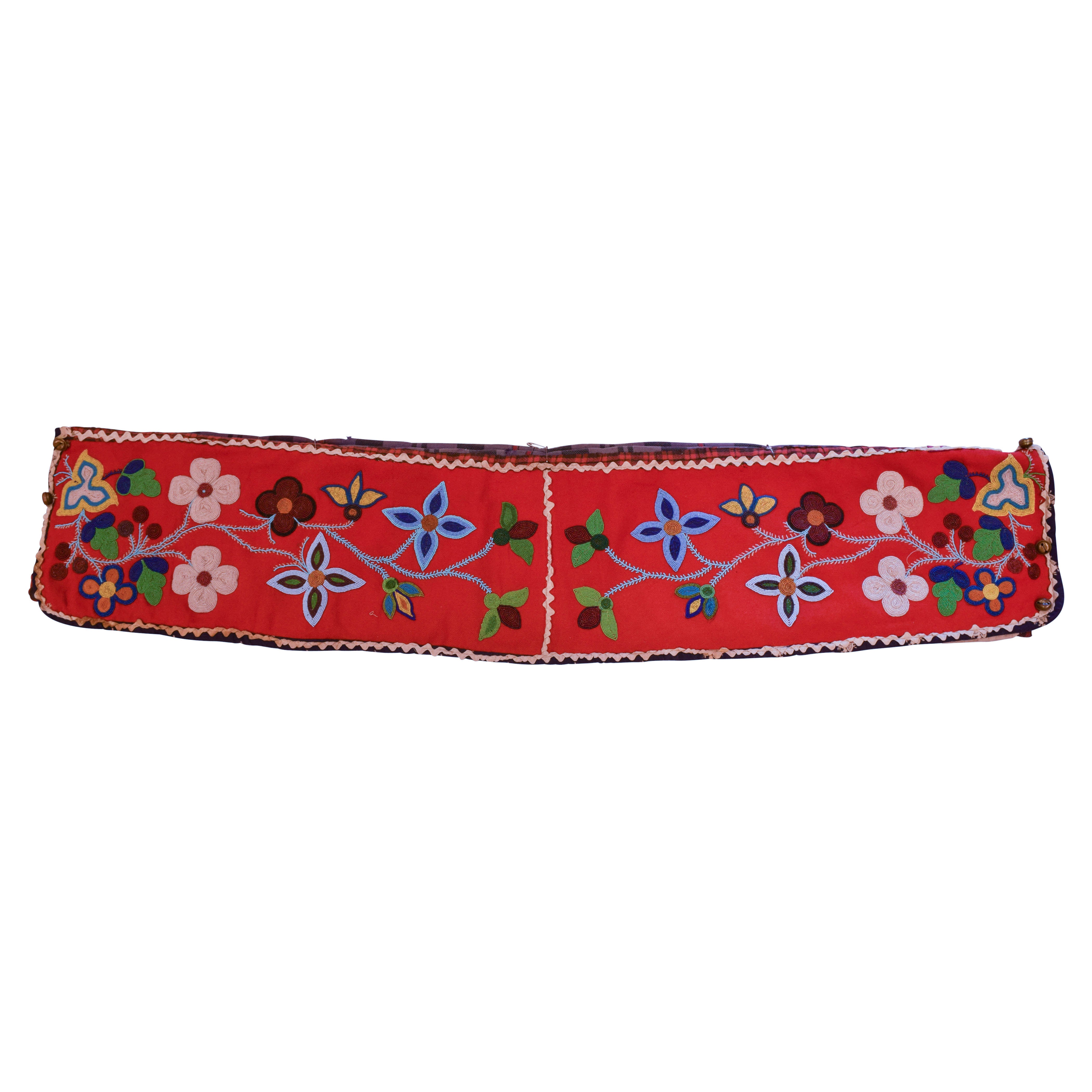 Nez Perce Saddle Blanket with Beaded Strip, Native, Horse Gear, Drape