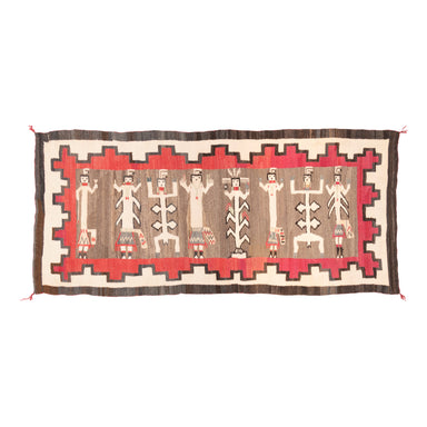 Navajo Yei Runner, Native, Weaving, Floor Rug