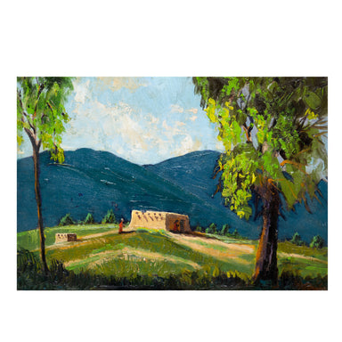 Pueblo by Sarah Wool Moore, Fine Art, Painting, Native American