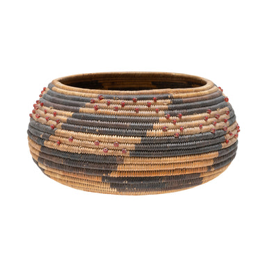 Pomo Basket, Native, Basketry, Vertical